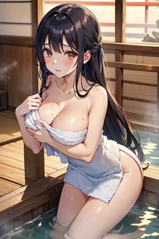 銭湯にはいってる爆乳お姉さん達 画像1