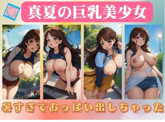 真夏の巨乳美少女〜暑すぎておっぱい出しちゃった_1