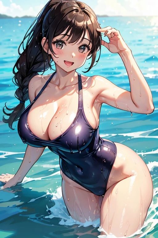 爆乳水泳部員に興味津々なお年頃！ 画像1