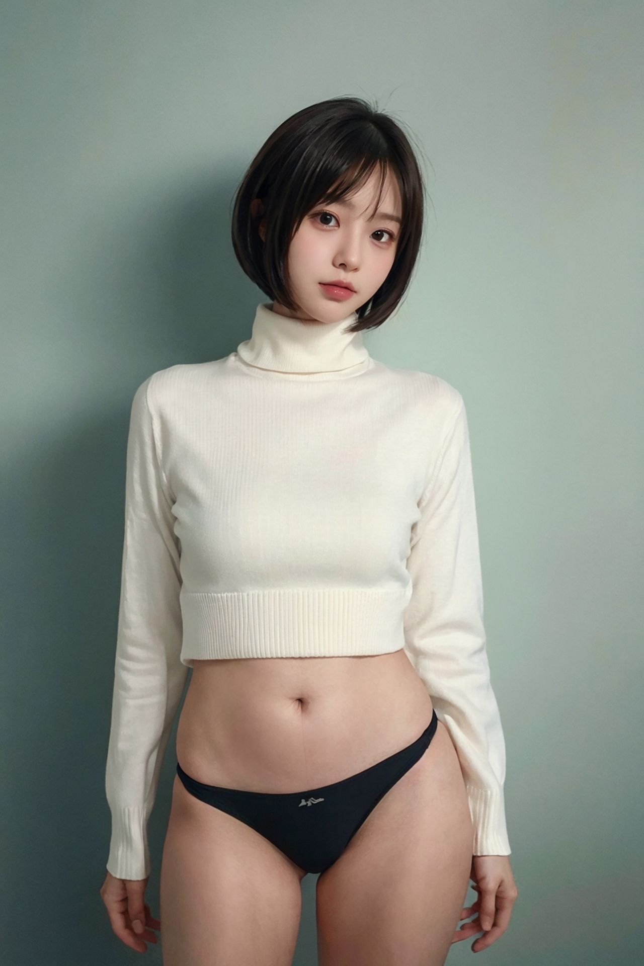 turtleneck， panties， 画像1