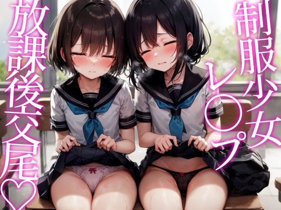 制服少女たちを放課後の教室でレ〇プ♪_1