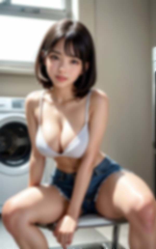 淫らなおっぱいでランドリー客を誘惑する淫乱女子大生 画像6