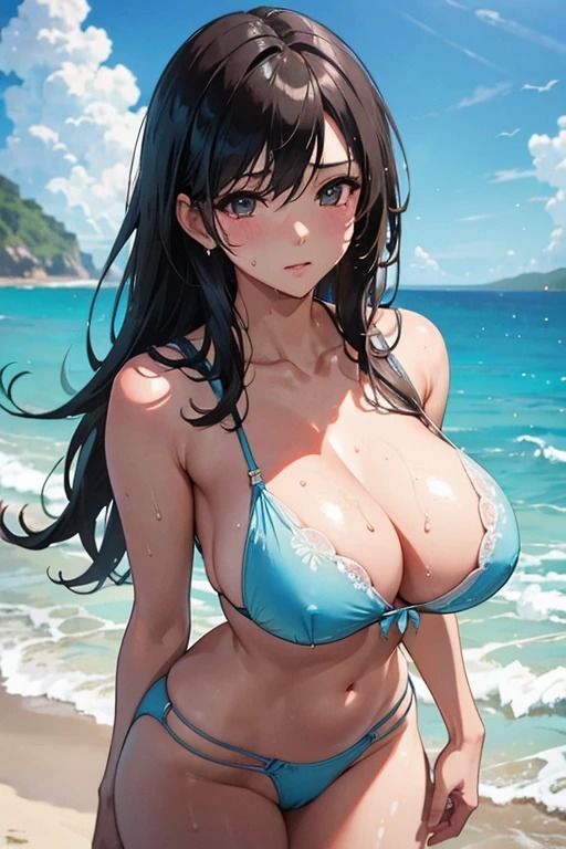 真夏の海にいたえろえろ巨乳美女達_5