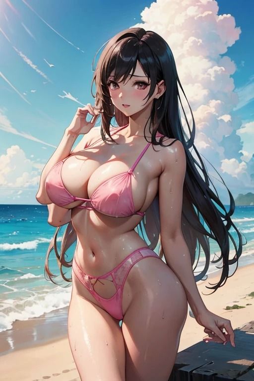 真夏の海にいたえろえろ巨乳美女達 画像5