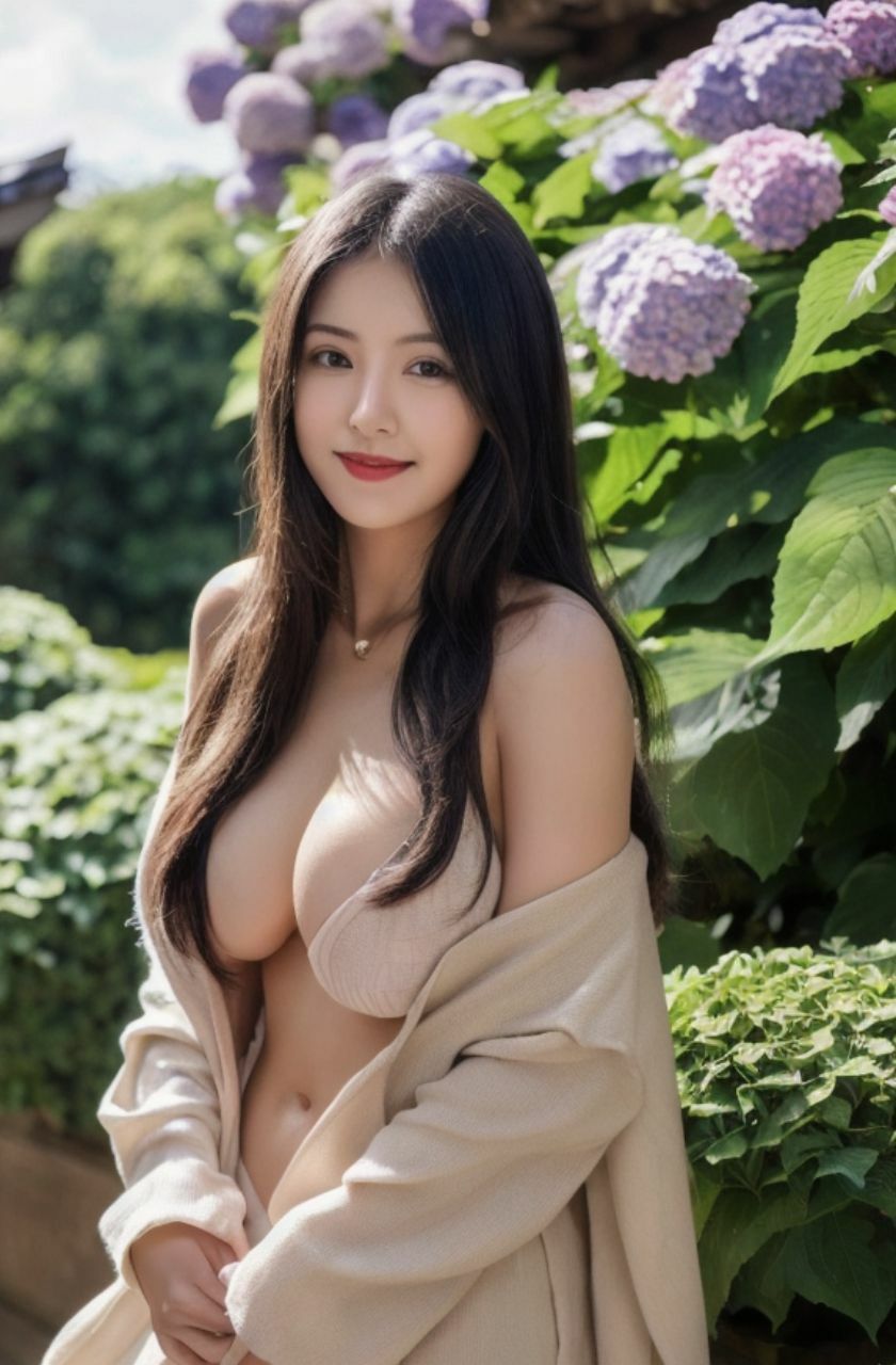 紫陽花と美熟女 巨乳ヌード写真集総集編270ページ