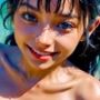 お父さんと黒ギャル18歳ネコミミ巨乳娘のマイクロビキニ撮影会 【AIグラビアNo001】