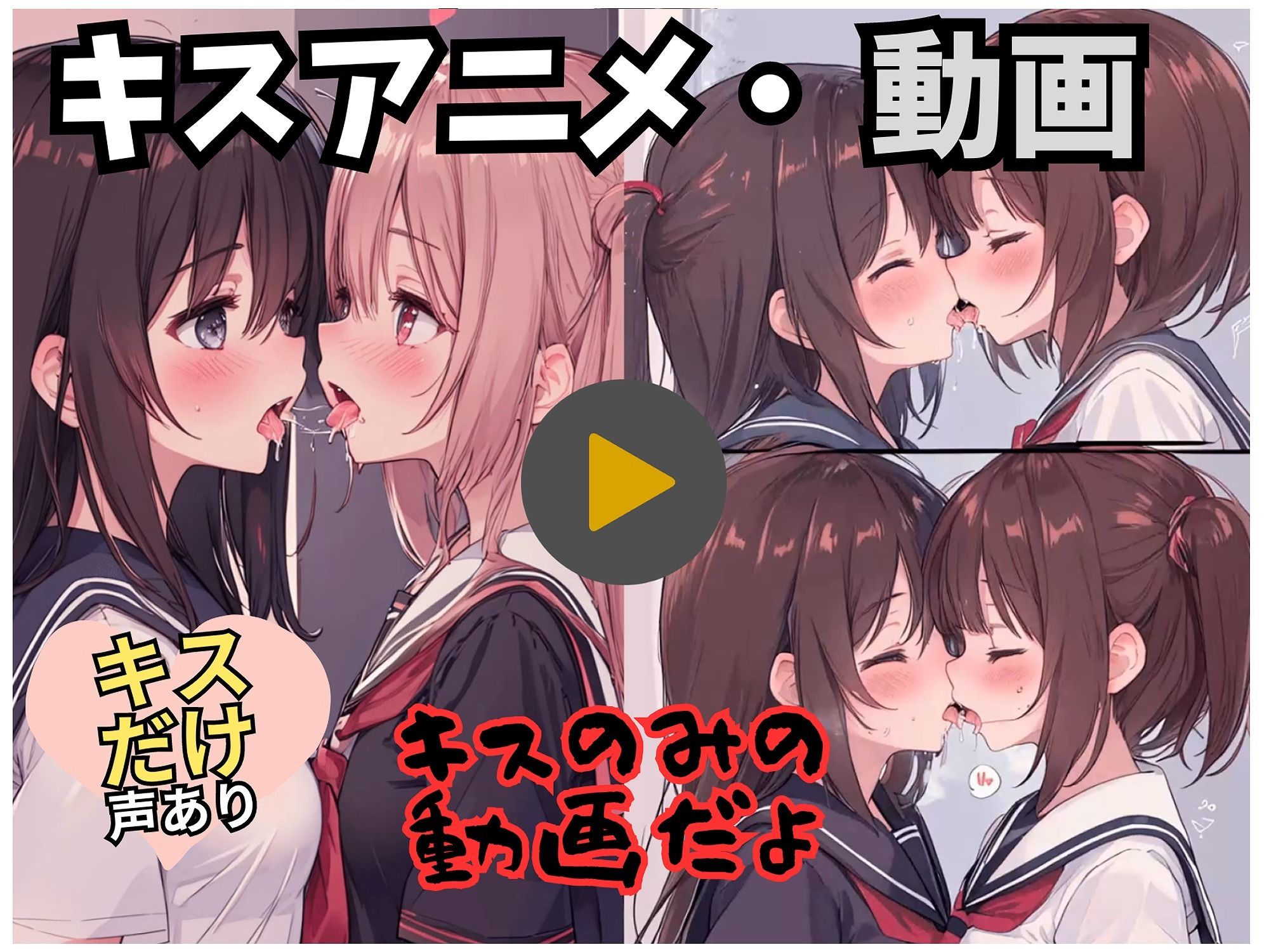 【動画・アニメ】女の子がキスするだけの動画だよ1