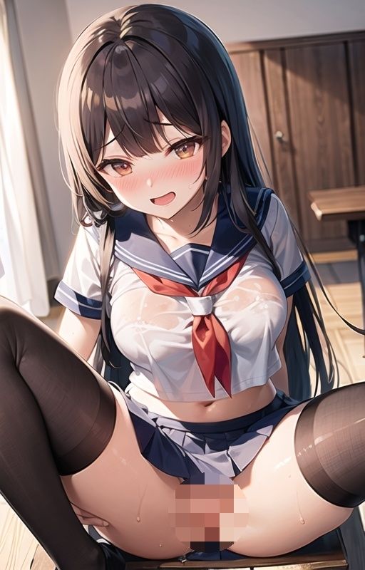 黒タイツを破られ激しいピストンで中出しされる制服少女たち 画像4