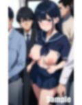 女学生の通学電車内での日常風景 画像2