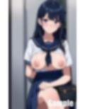 女学生の通学電車内での日常風景 画像3