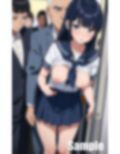 女学生の通学電車内での日常風景 画像4