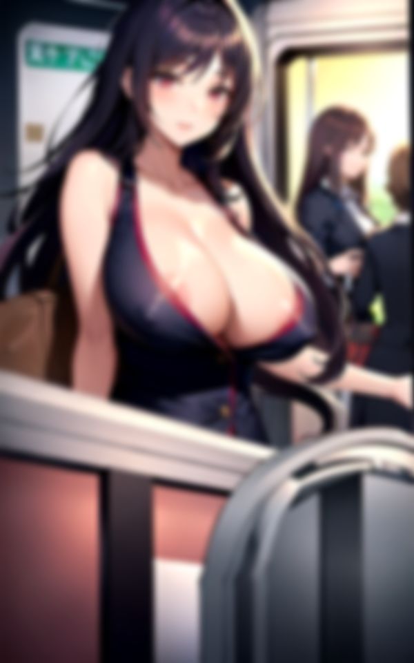 通勤電車の爆乳姉さん4