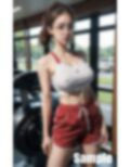 ジムでトレーニングするメガネ女子たち 画像2
