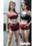 ジムでトレーニングするメガネ女子たち 画像4
