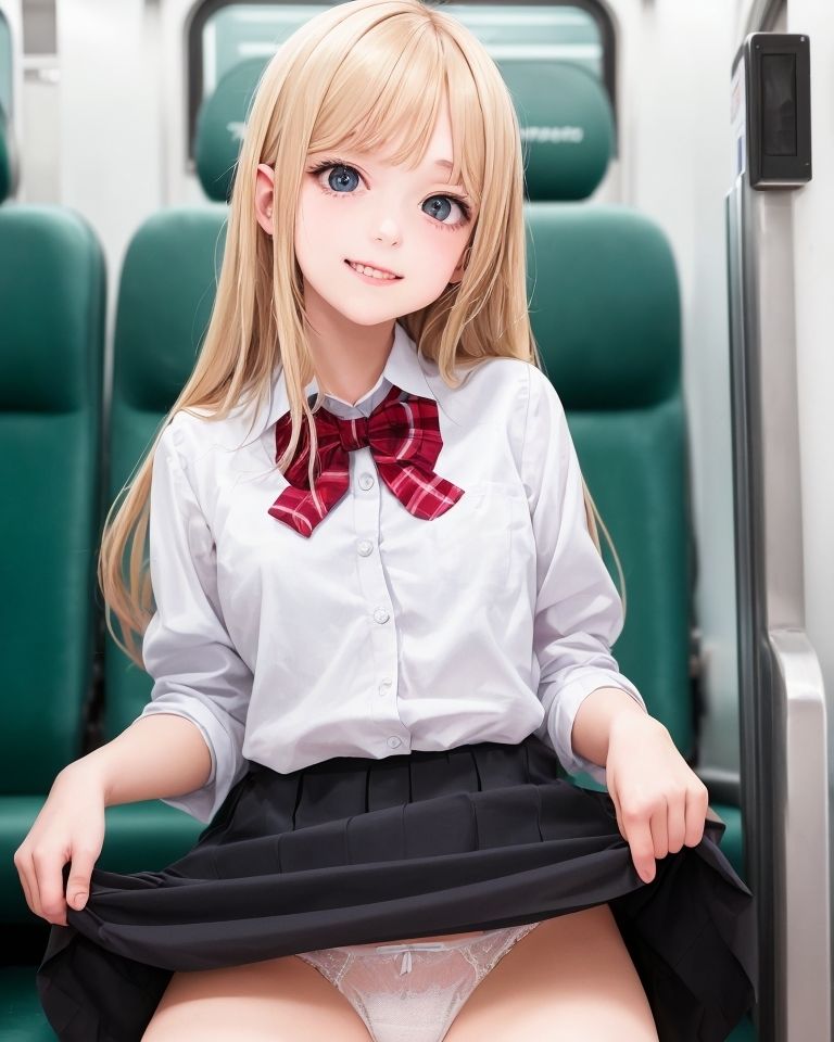 電車の中でパンツを見せつけるブームになった世界