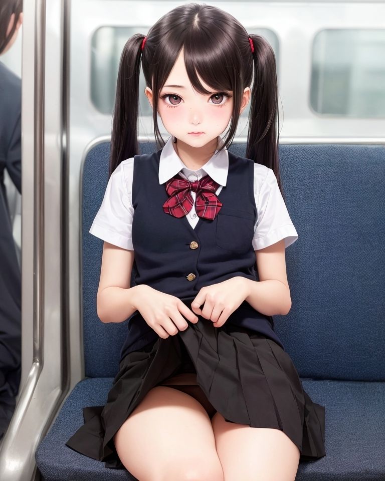 電車の中でパンツを見せつけるブームになった世界_8