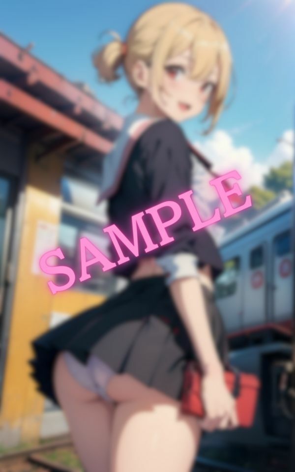 駅でたまに見かけけるパンツが見えている美少女達 画像1