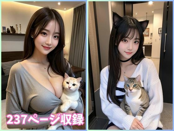 ネコと美:猫と過ごす美女たちの優雅な瞬間_1