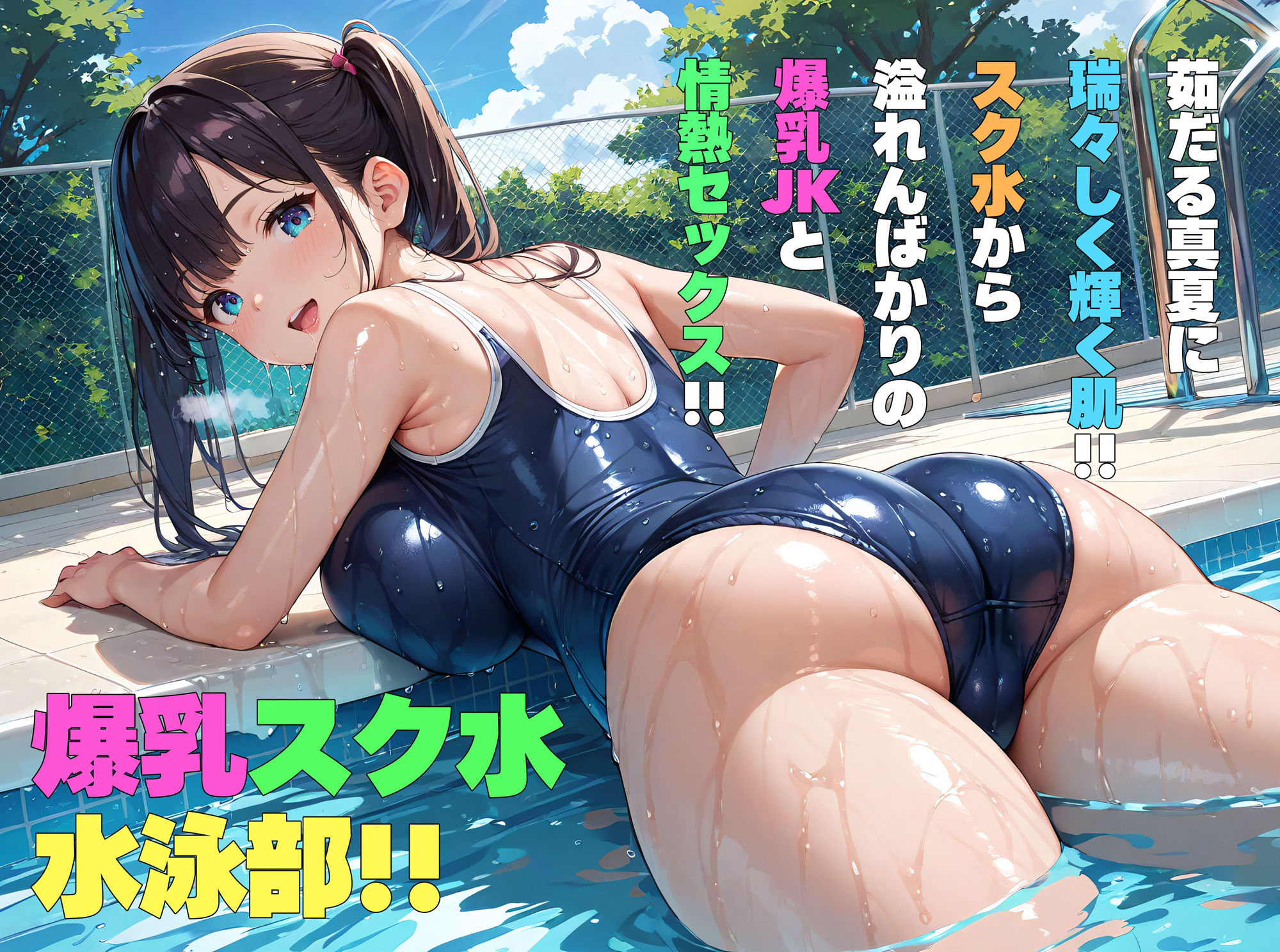 スク水！爆乳！水泳部！ 画像1