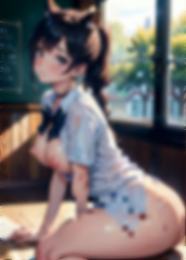 教室の性ペット！発情期のケモノミミちゃん 画像7