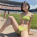 開脚陸上女子2【競技場でおっぱい丸出しアソコ丸出し】