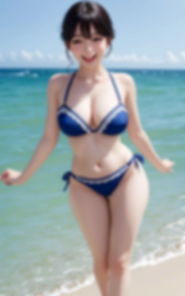 夏の海で出会った淫らな身体でピュアに笑う可愛い巨乳女子大生