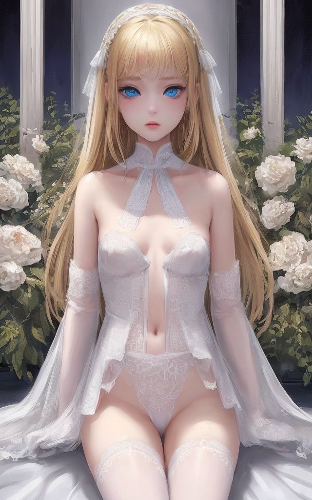 Transparent lingerie and flower 画像2