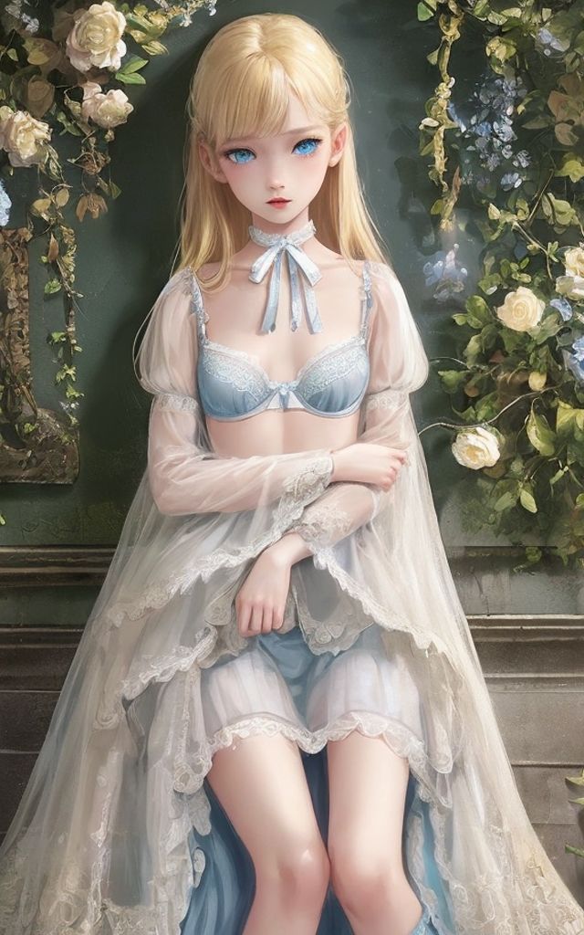 Transparent lingerie and flower 画像5