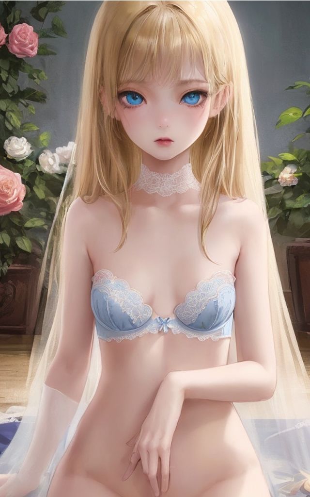 Transparent lingerie and flower 画像6