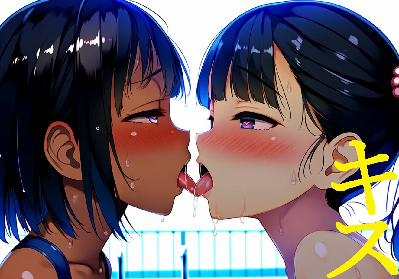 【レズキス】スク水少女たちの濃厚レズキス幸せ百合プール