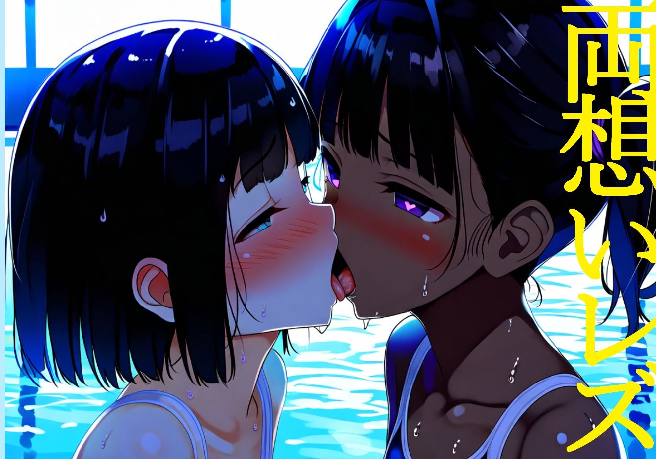 【レズキス】スク水少女たちの濃厚レズキス幸せ百合プール