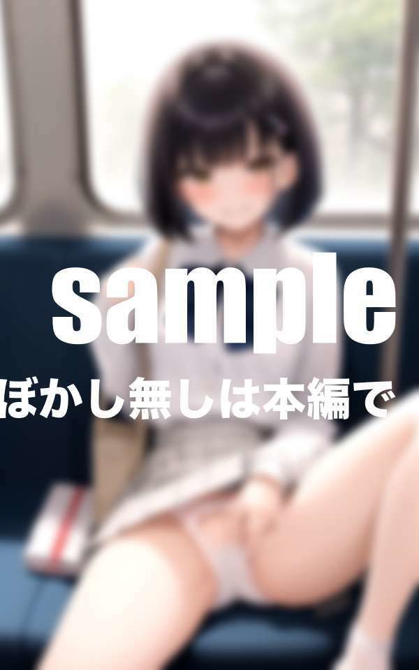 向かいに座った美少女は露出痴女見せつけ誘惑1