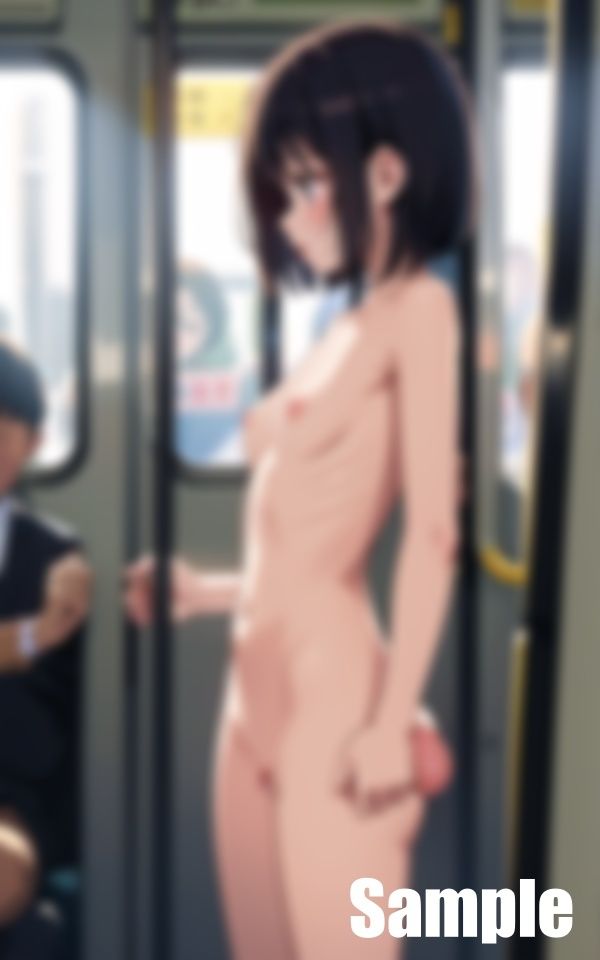 全裸で電車に乗る少女 画像1