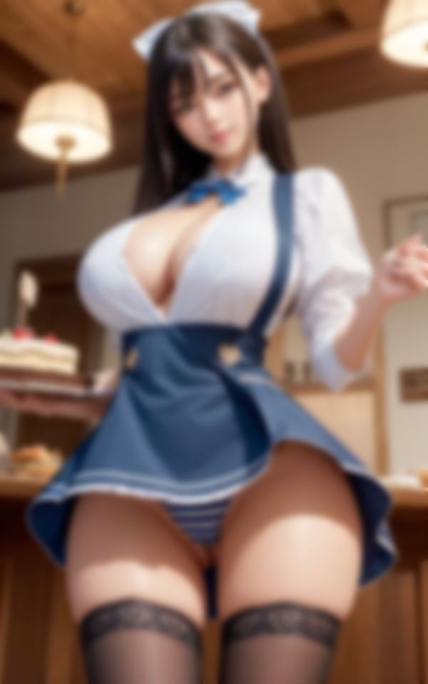 見えすぎメイドコスプレでオタク客を虜にする淫乱看板娘 画像3