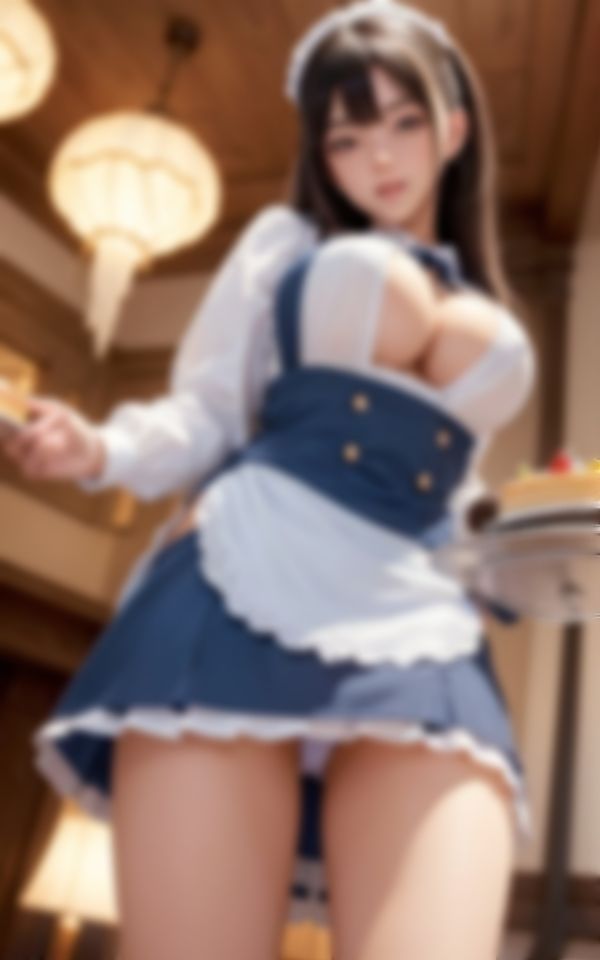 見えすぎメイドコスプレでオタク客を虜にする淫乱看板娘