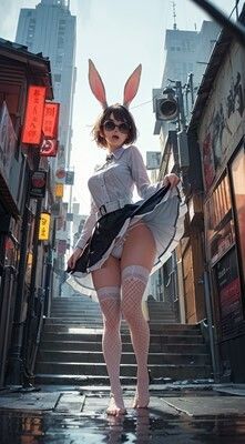 パンチラするバニーガール_7