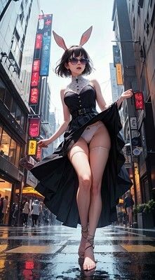 パンチラするバニーガール 画像7