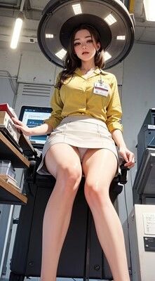 ローアングル会社員パンチラ 画像1