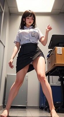 ローアングル会社員パンチラ 画像9