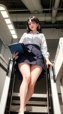 ローアングル会社員パンチラ2