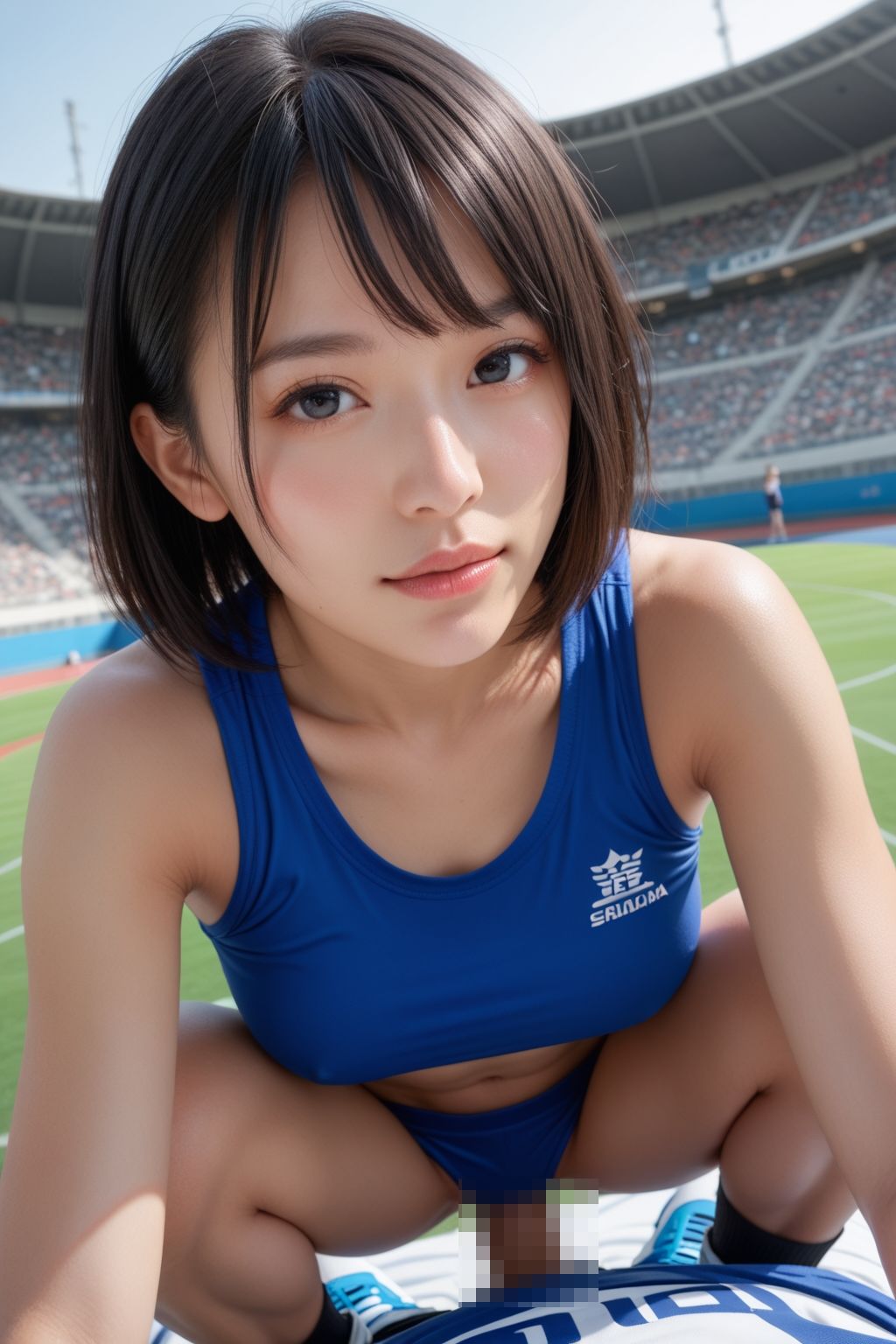 陸上女子たちのHな練習