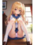 おパンツ拝見イラスト集 〜セーラー服女子校生・おすわり開脚編〜