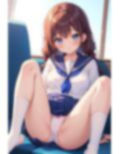 おパンツ拝見イラスト集 〜セーラー服女子校生・おすわり開脚編〜