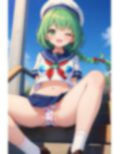 おパンツ拝見イラスト集 〜セーラー服女子校生・おすわり開脚編〜