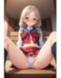 おパンツ拝見イラスト集 〜セーラー服女子校生・おすわり開脚編〜