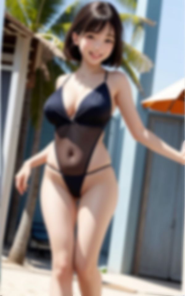 清楚系ビッチの黒髪水着美女18禁エチエチ写真集 画像3