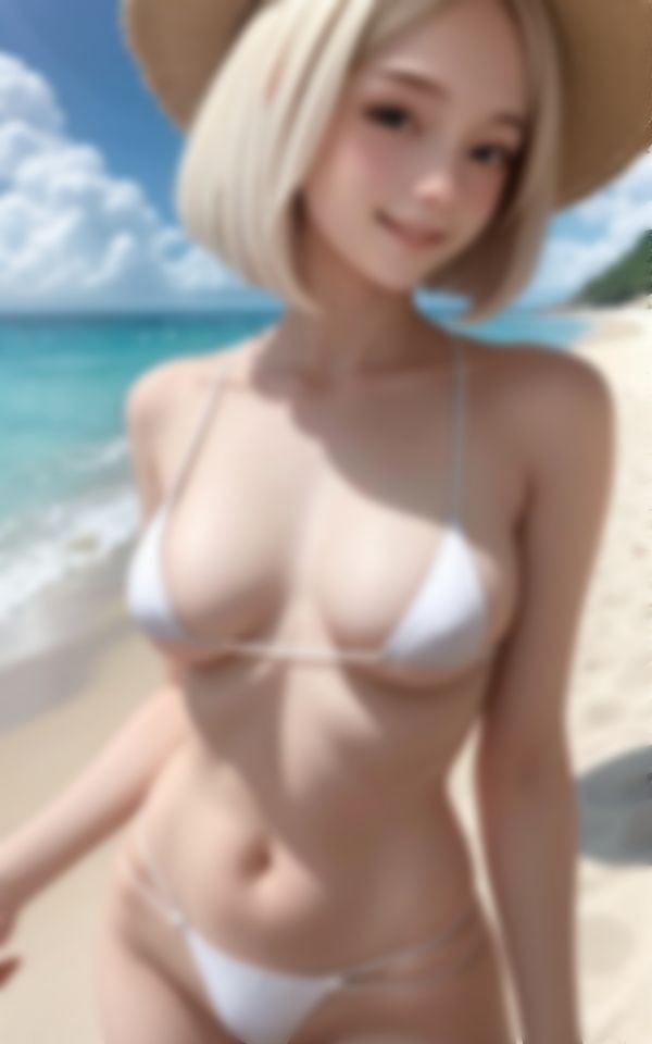 夏の海に現れたえちえちすぎる淫乱白ギャル画像集