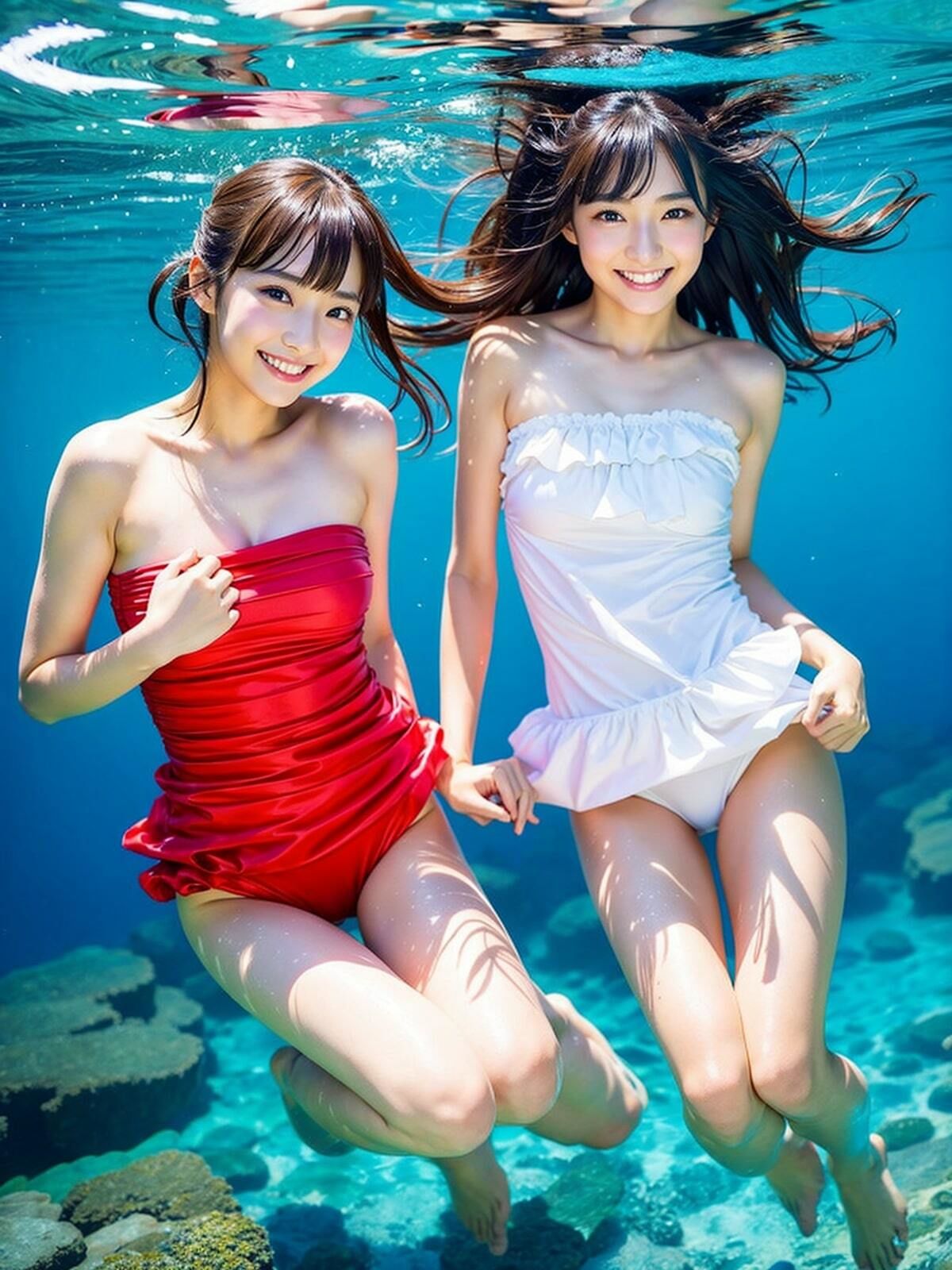 清楚系淫乱美女達との夏旅行_5