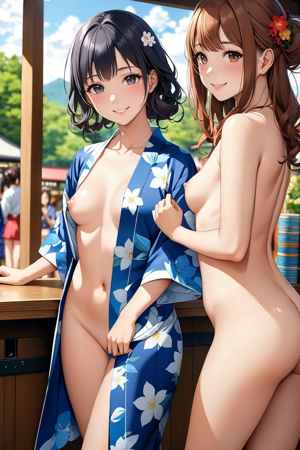 超絶カワイイ！ゆかた美少女ヌード！お祭りで野外でおっぱい丸出し【1024x1536高画質サイズ！美麗画像厳選200枚以上！】