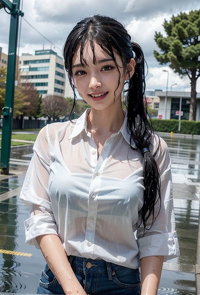 雨に濡れた美女_10